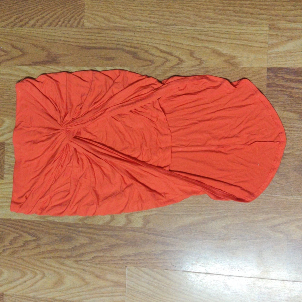 Woman's High-Low Orange Beach Skirt